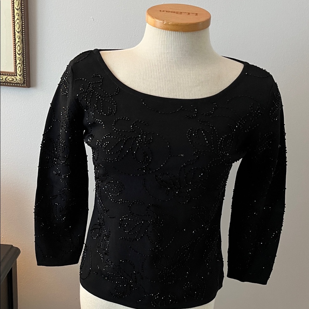 Sandra Darren beaded top